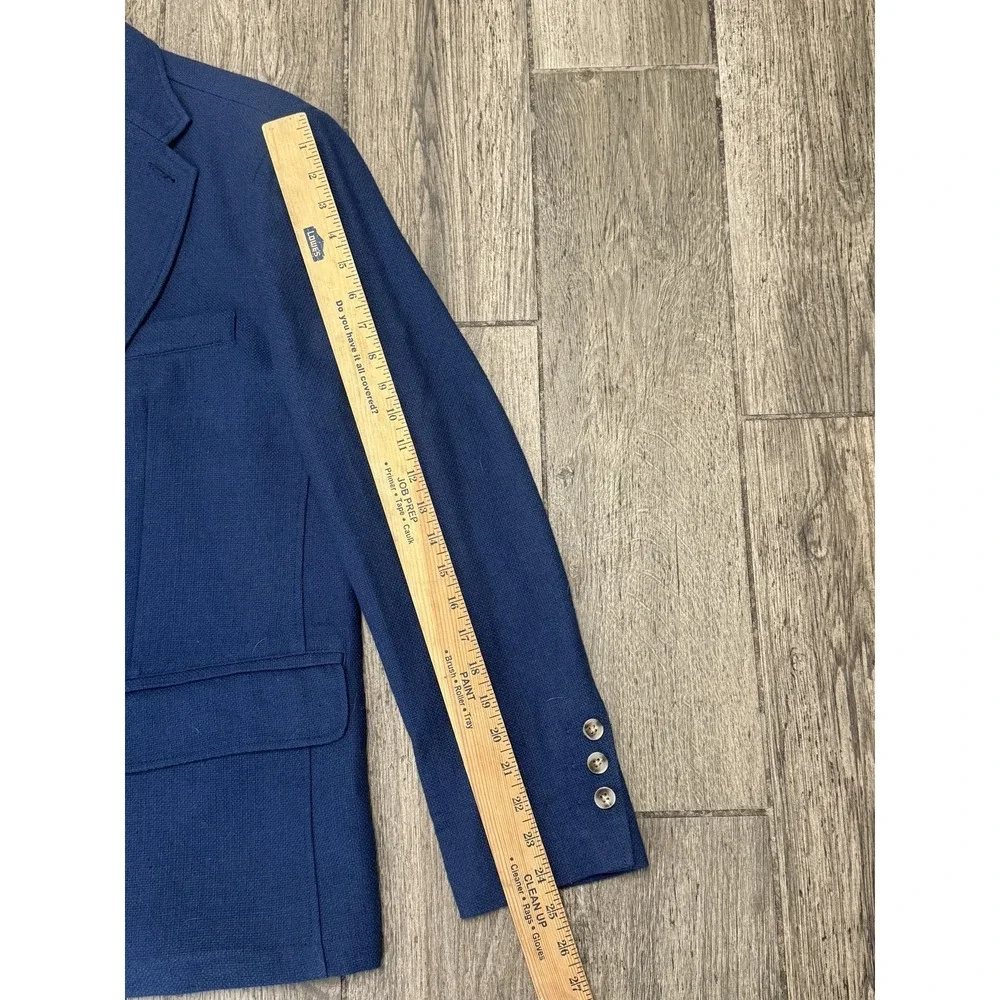 Territory Ahead Blazer Mens 40S Silk Sport Coat Gold Lining Classic Two Button